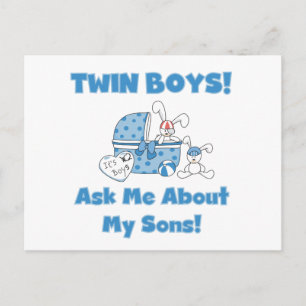 Ask About My Twin Sons Tshirts and Gifts Postcard