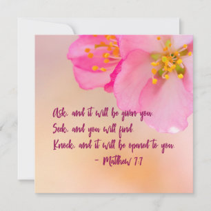 Ask, And It Will Be Christian Floral Inspirational