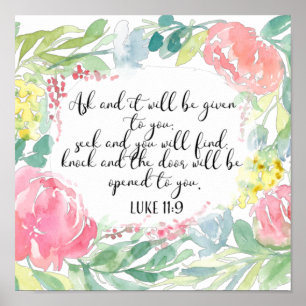 Ask and it will be given   Christian Art Poster