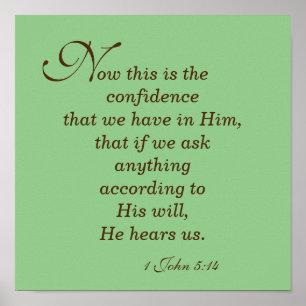 Ask anything according to  His will, He hears us. Poster