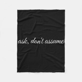 Ask, Don't Ume, Mental Health Therapy Fleece Blanket