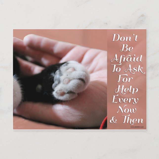 Ask For Help Postcard (Front)