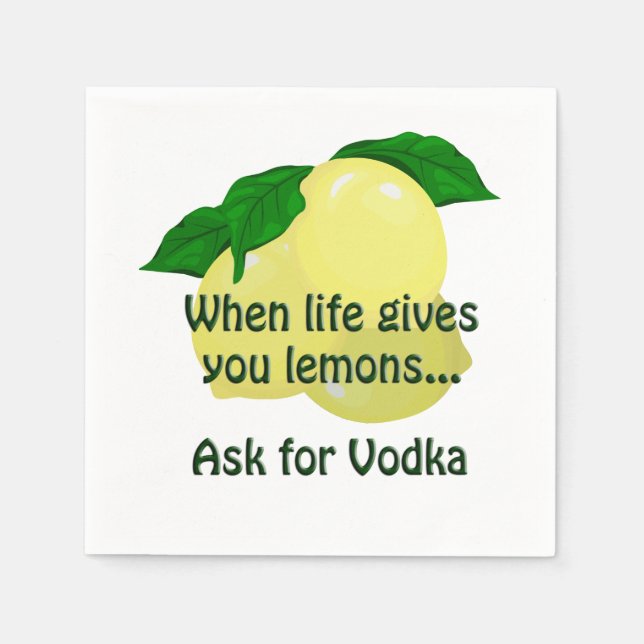 Ask For Vodka Napkin (Front)