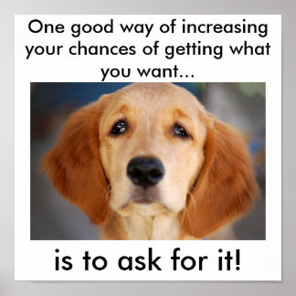 Ask for what you want poster