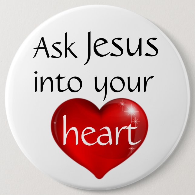 Ask Jesus 6 Cm Round Badge (Front)