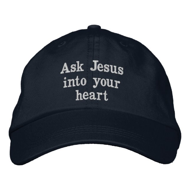 Ask Jesus Embroidered Hat (Front)