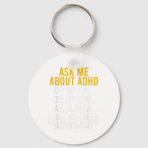 Ask Me About Adhd Autism Mental Health Awareness Key Ring