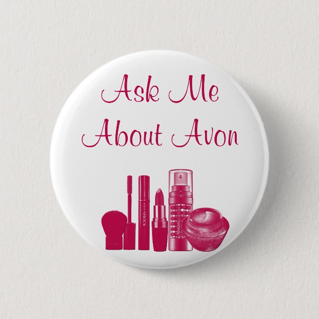 Ask Me About Avon 6 Cm Round Badge (Front)