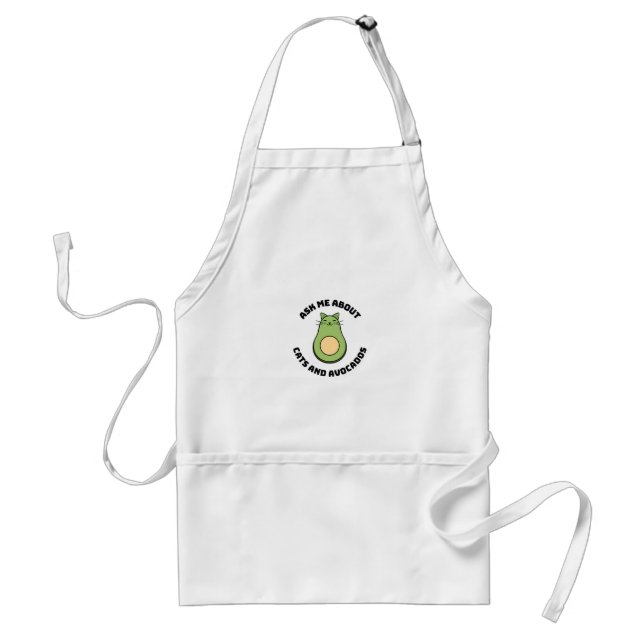 Ask me about cats and avocados standard apron (Front)