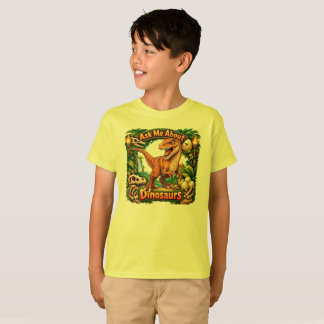 Ask Me About Dinosaurs - Velociraptor T-Shirt
