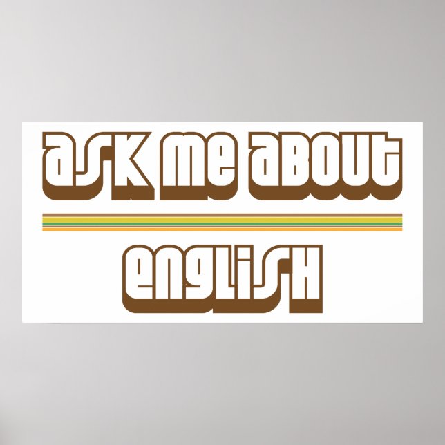 Ask Me About English Poster (Front)