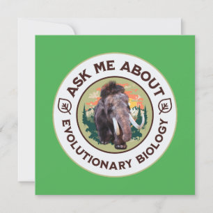Ask Me About Evolutionary Biology Woolly Mammoth Holiday Card