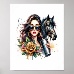 Ask Me About Horse Funny Horse Poster