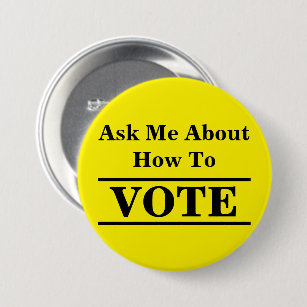 Vote For Me Badges Pins Zazzle UK