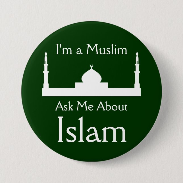 Ask Me About Islam 7.5 Cm Round Badge (Front)