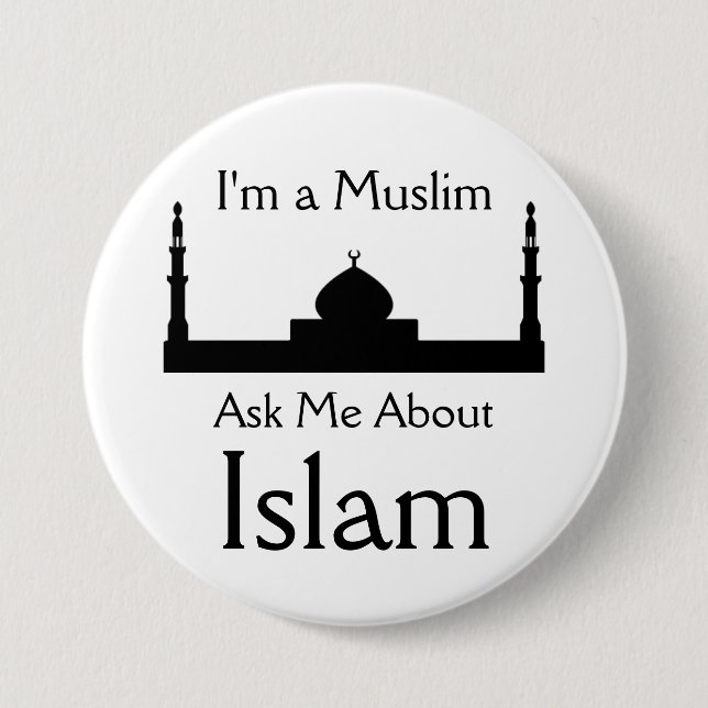 Ask Me About Islam 7.5 Cm Round Badge (Front)