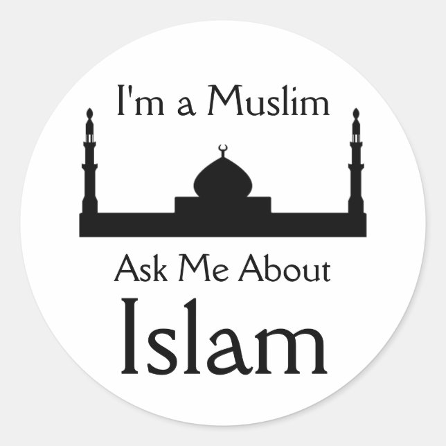 Ask Me About Islam Classic Round Sticker (Front)