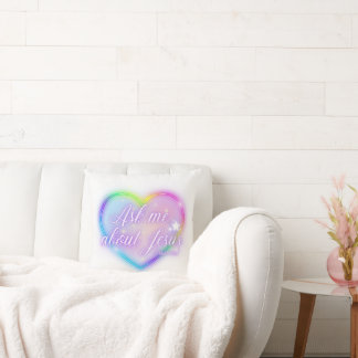 Ask me about Jesus, trust me Cushion