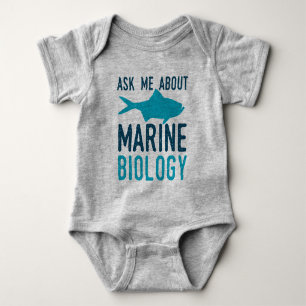 Ask Me About Marine Biology Baby Bodysuit