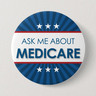 Ask Me About Medicare - Americana 7.5 Cm Round Badge