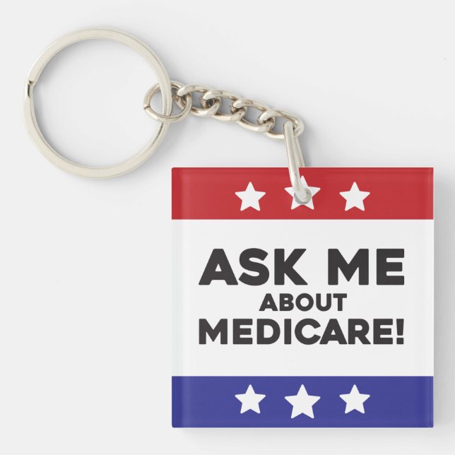 Ask Me About Medicare Keychain (Front)