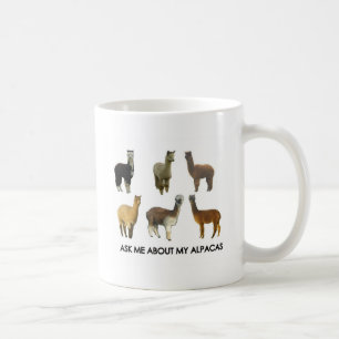 Ask me about my alpacas coffee mug