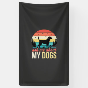 Ask Me About My Dogs Retro Sunset_1 Banner