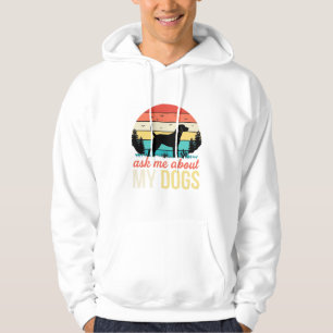 Ask Me About My Dogs Retro Sunset_1 Hoodie