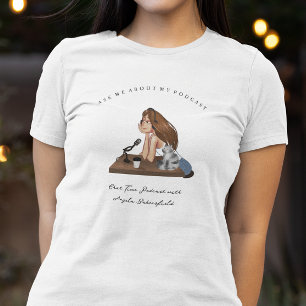 Ask Me About My Podcast Monogram Podcaster T-Shirt