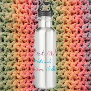 Ask Me About My Yarn Collection Funny 710 Ml Water Bottle