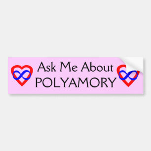 Ask Me About Polyamory Bumper Sticker