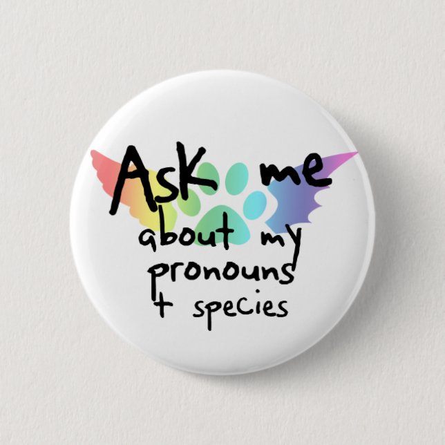 Ask Me About Pronouns Button (Front)