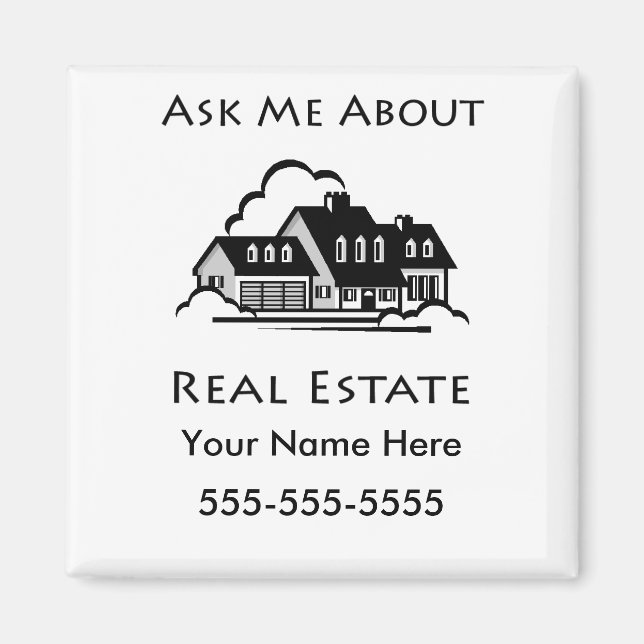 Ask Me About Real Estate Magnet (Front)