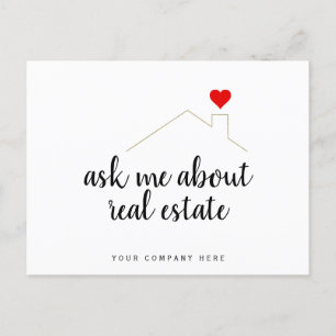 Ask Me About Real Estate Marketing Realty Postcard