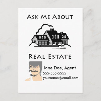 Ask Me About Real Estate Postcard