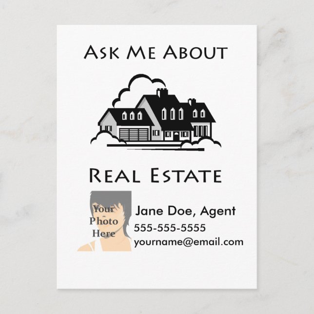 Ask Me About Real Estate Postcard (Front)