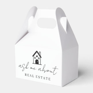 Ask Me About Real Estate Promotional  Favour Box