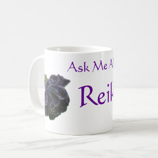 Ask Me About Reiki Purple Rose Coffee Mug