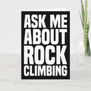 Ask Me About Rock Climbing For Rock Climbing Lover Card