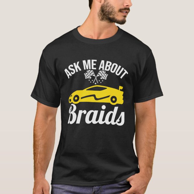 Ask ME About Slot Cars T-Shirt (Front)