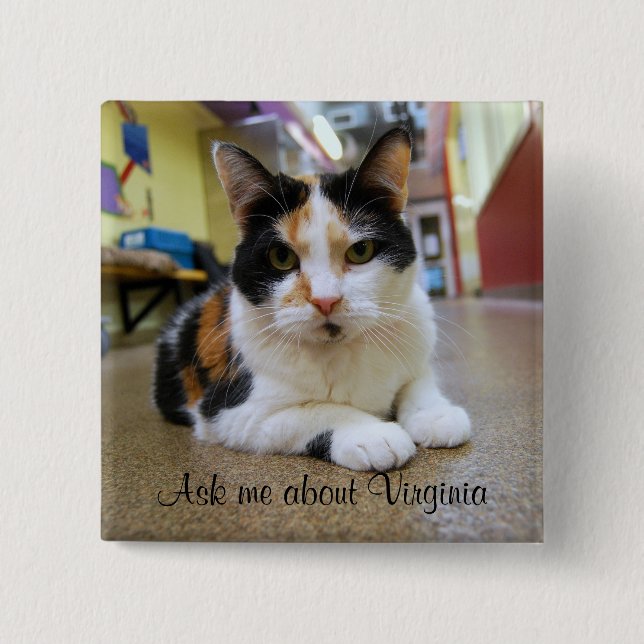 Ask Me About Virginia Button (Front)