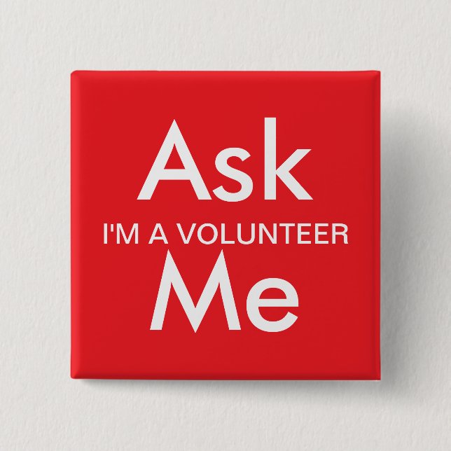 Ask Me Button For Business School Volunteers (Front)