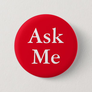 Ask me buttons for employees and volunteers
