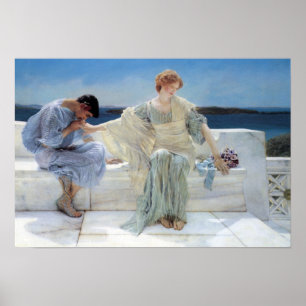 Ask Me No More by Alma Tadema, Vintage Romanticism Poster