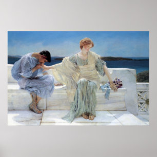 Ask Me No More by Alma Tadema, Vintage Romanticism Poster
