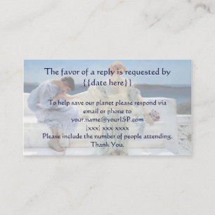 Ask Me No More by Alma Tadema Wedding RSVP Enclosure Card