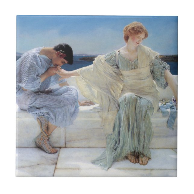 Ask Me No More by Sir Lawrence Alma Tadema Tile (Front)