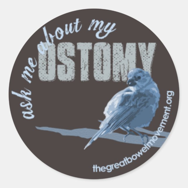 Ask Me Ostomy Little Birdie Sticker (Front)