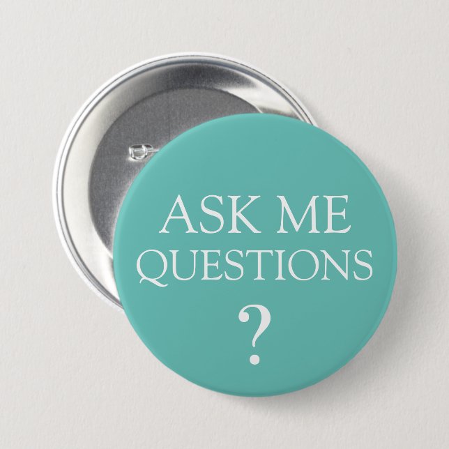 Ask Me Questions Bulk Message Button Pins (Front & Back)