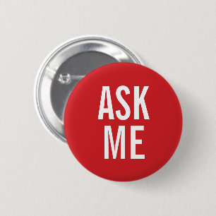 Ask Me   Red Volunteer Badge